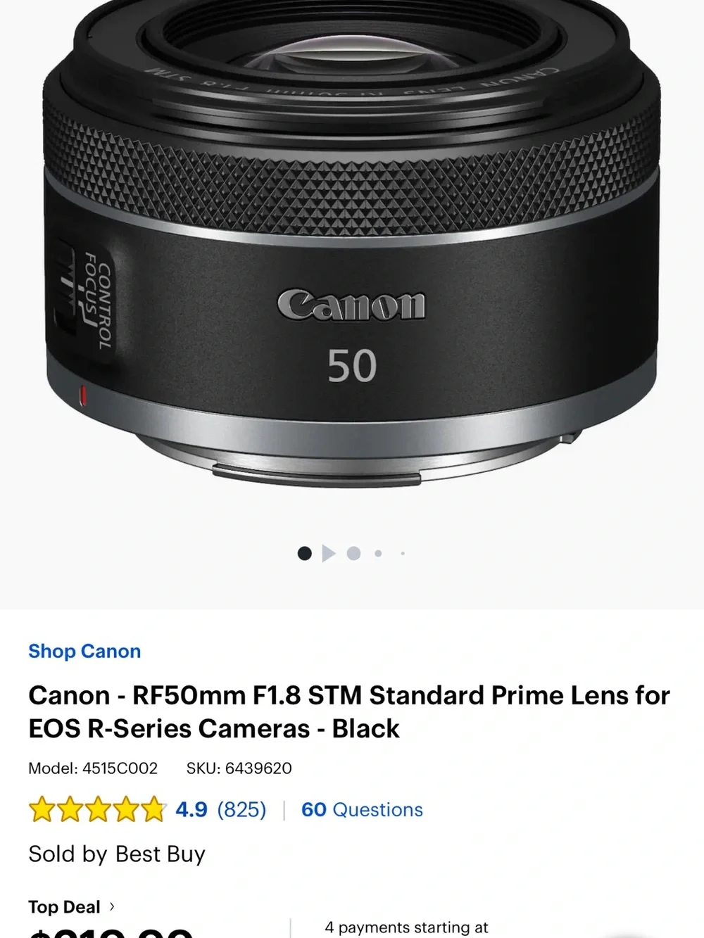 Canon DSLR Camera in Black with 18-55mm Lens